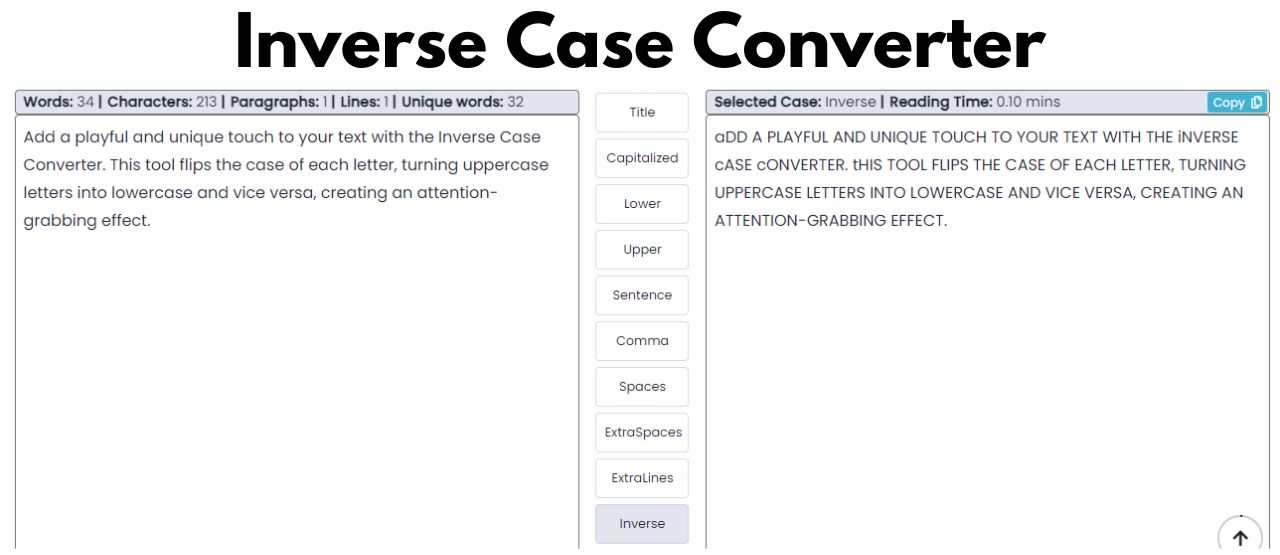 Inverse Case Converter